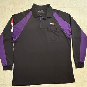 FedEx Freight Long Sleeve Button Up Stan Herman Delivery Employee Uniform Mens X
